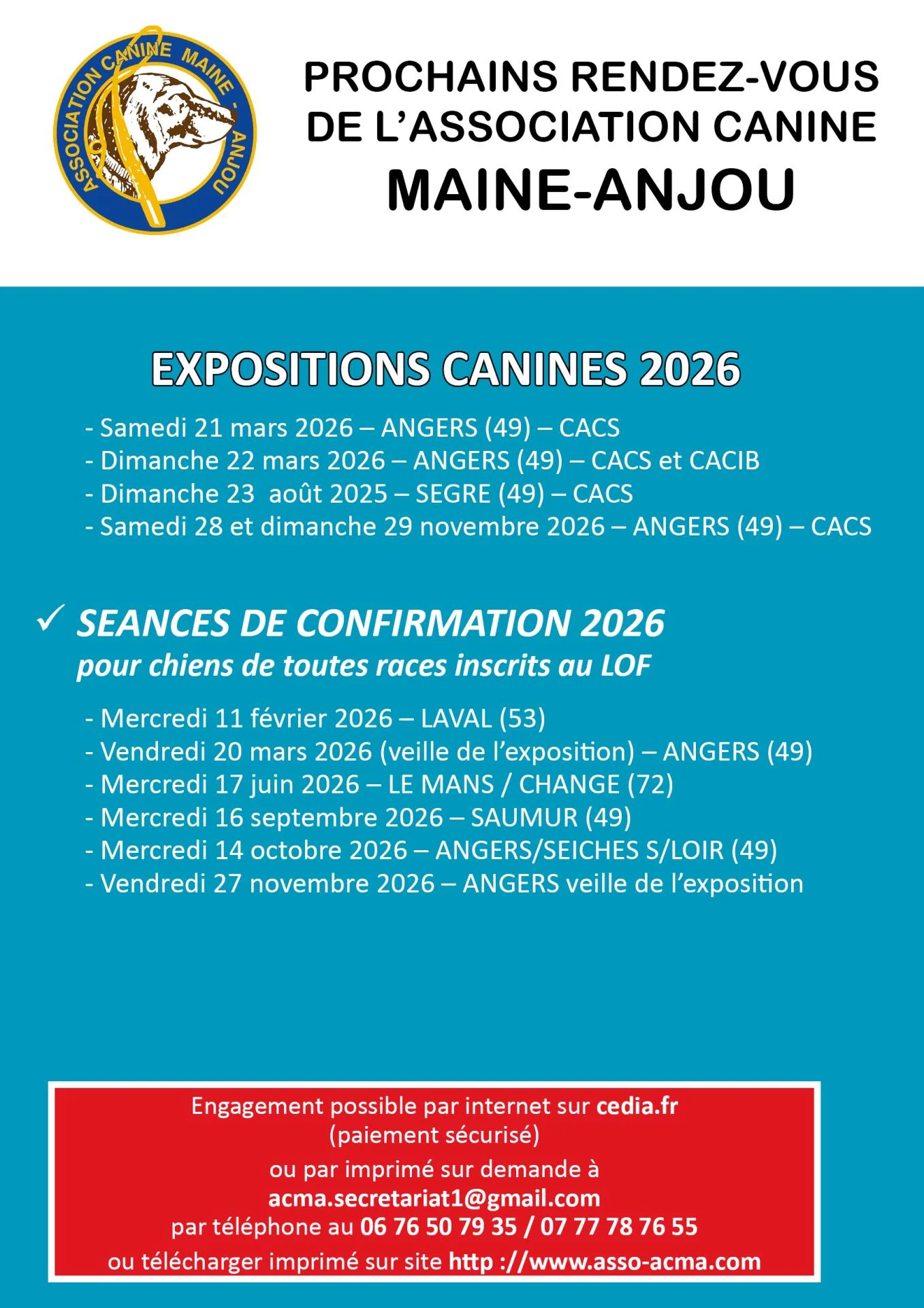 Prochains rendez vous acma 2026 1